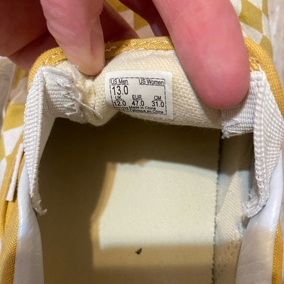 Yellow Checkered Vans - Picture 4 of 6